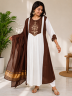 Very Attractive Pure Mul Cotton Embroidery Suit Set