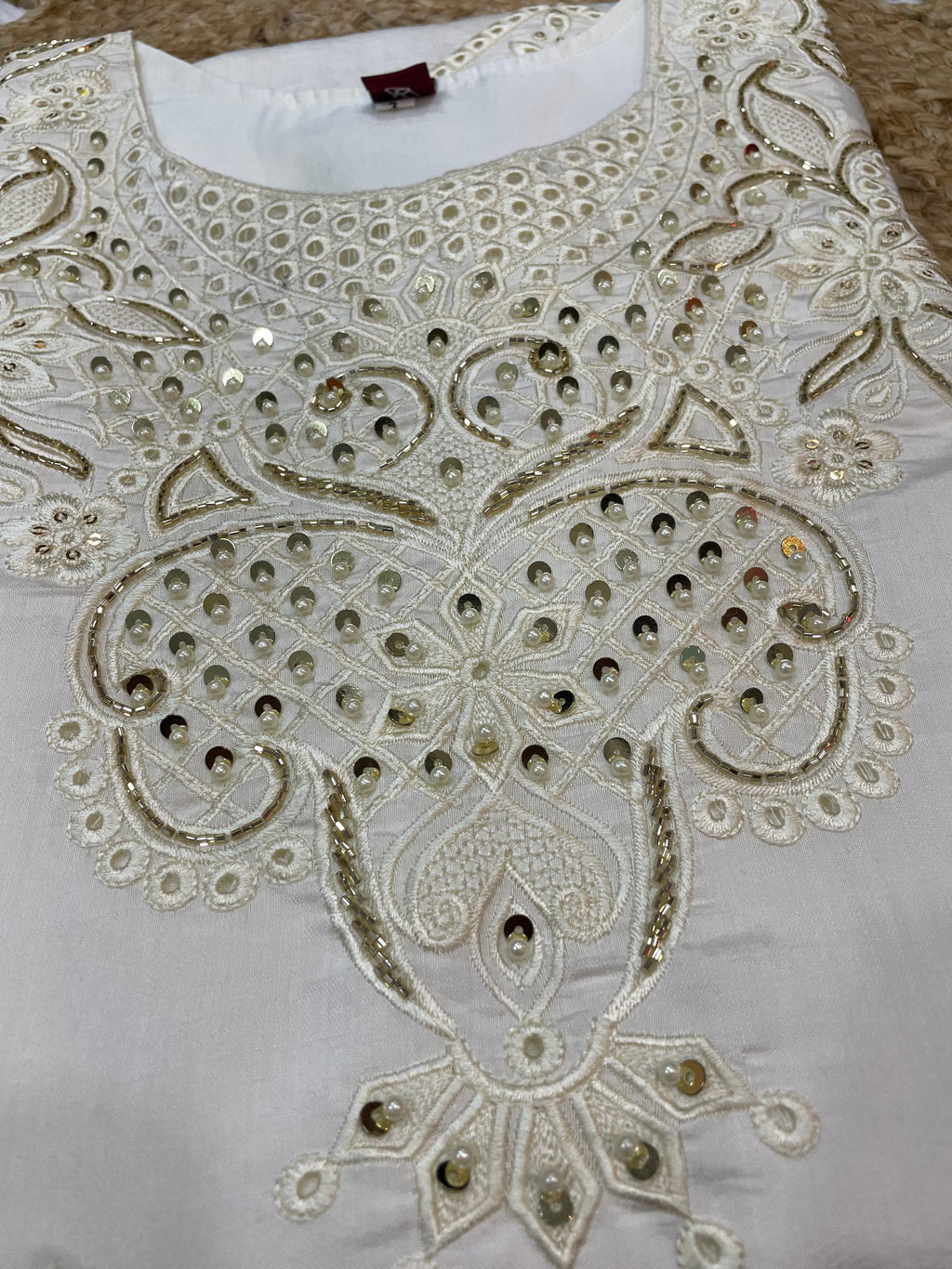 Luxury Viscose Roman Silk Embroidered Kurta Set