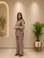 Very Attractive Festive Salsa Silk Handwork Co-Ord Set
