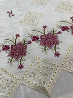 Luxury Viscose Roman Silk Embroidered Kurta Set