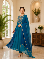 Very Attractive Festive Sequence Embroidered Anarkali Suit Set