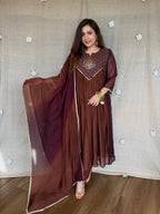 Nayantara Emerald Festive Embroidered Anarkali Set
