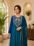 Very Attractive Festive Sequence Embroidered Anarkali Suit Set