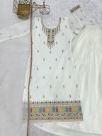 Premium Crunchy Silk Straight Kurta Palazzo Set with Dupatta