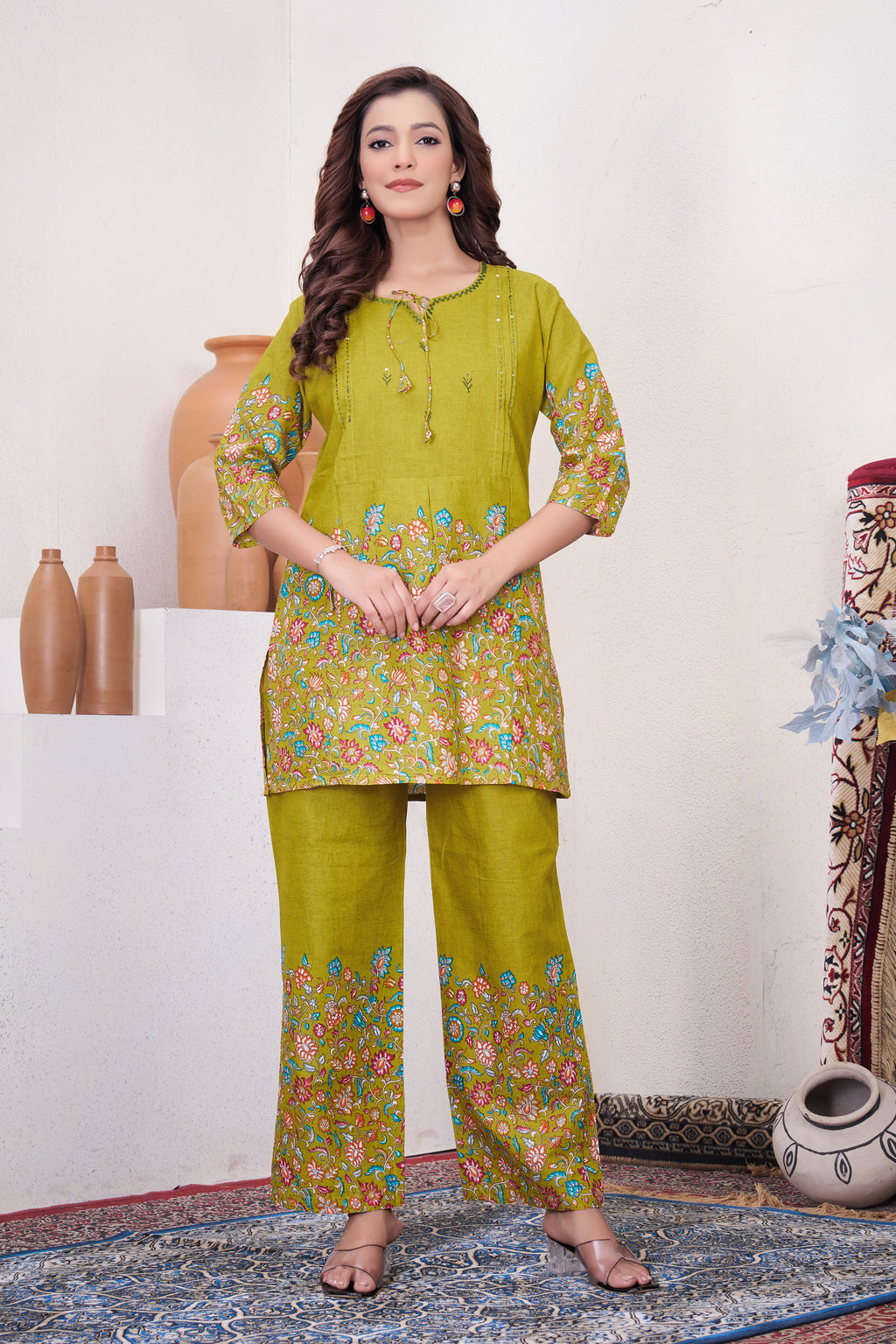 Premium Designer Pure Cotton Co-ord Set