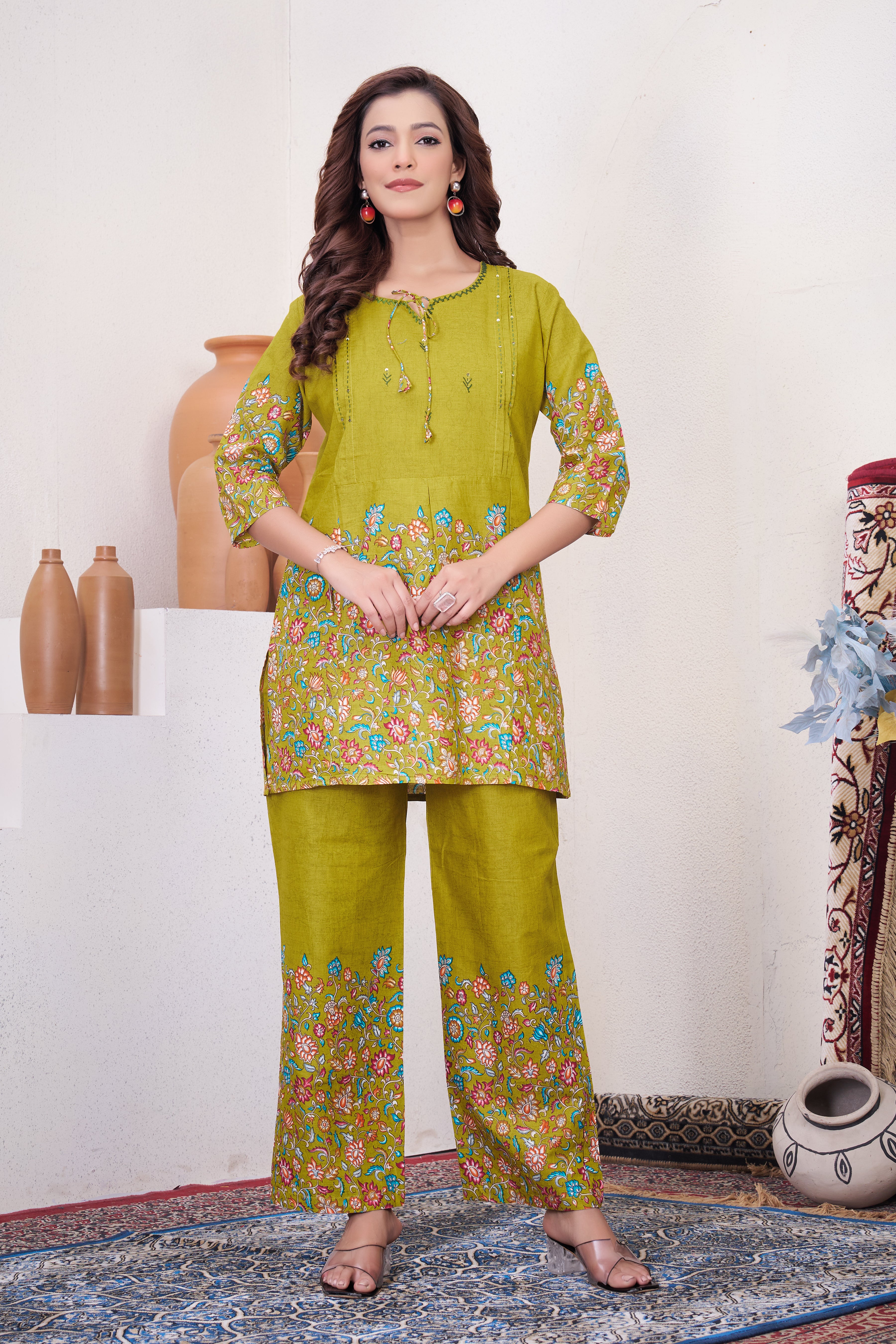 Premium Designer Pure Cotton Co-ord Set