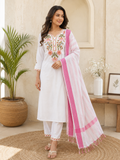 New Designer Premium Pure Khadi Cotton Embroidered Suit Set
