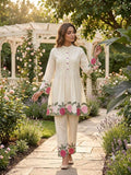 Premium Roman Silk Floral Embroidered Co-ord Suit Set