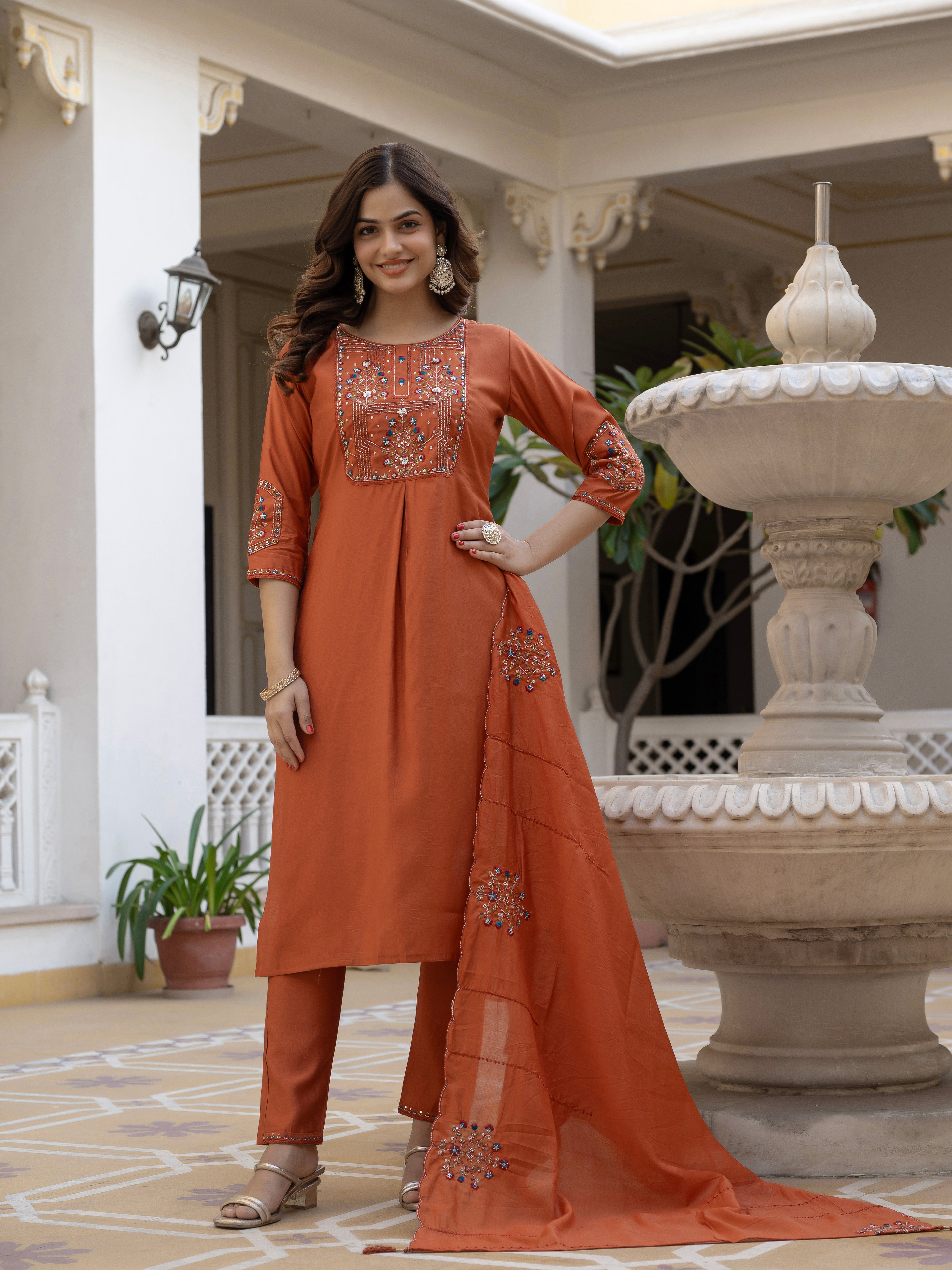 Premium Pure Viscose Mango Silk Women’s Ethnic Wear