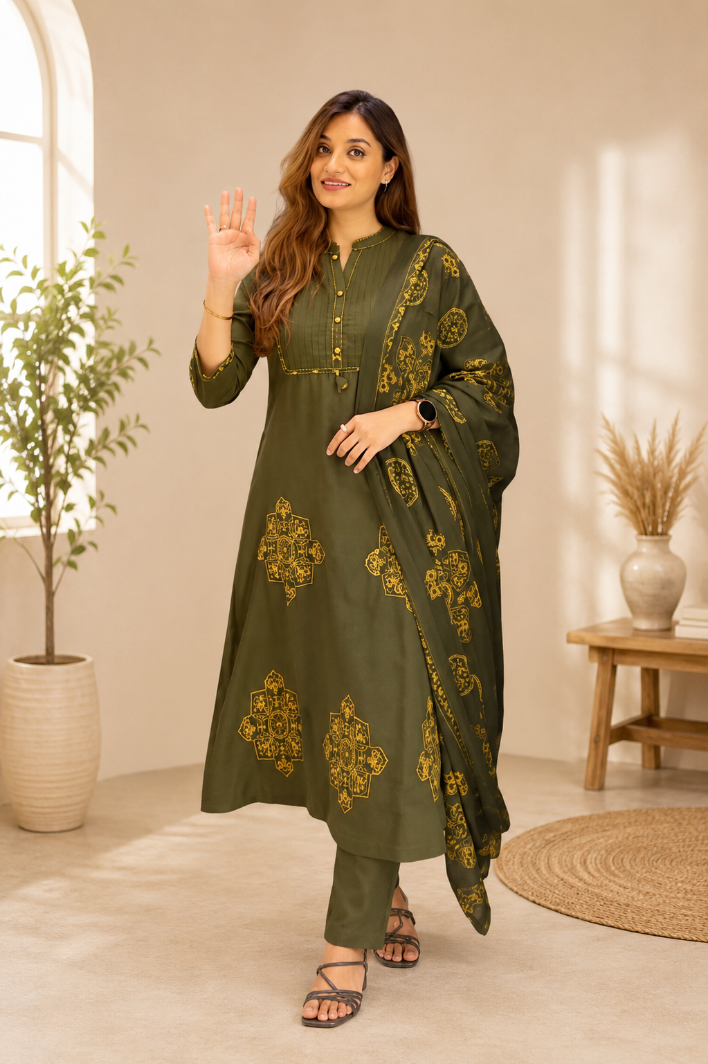Very Attractive Premium Jaipuri Soft Cotton 3 Psc Set