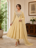Very Beautiful Festive Sequence Embroidered Coss Moss Anarkali Suit Set
