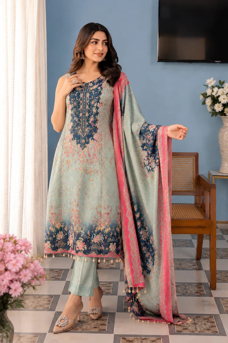 Elegant Floral Printed Muslin Ethnic Suit for Women