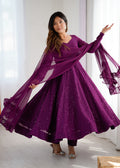 Premium Embroidered Soft Fox Georgette Anarkali Suit Set with Dupatta