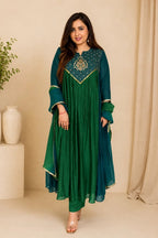 Nayantara Emerald Festive Embroidered Anarkali Set