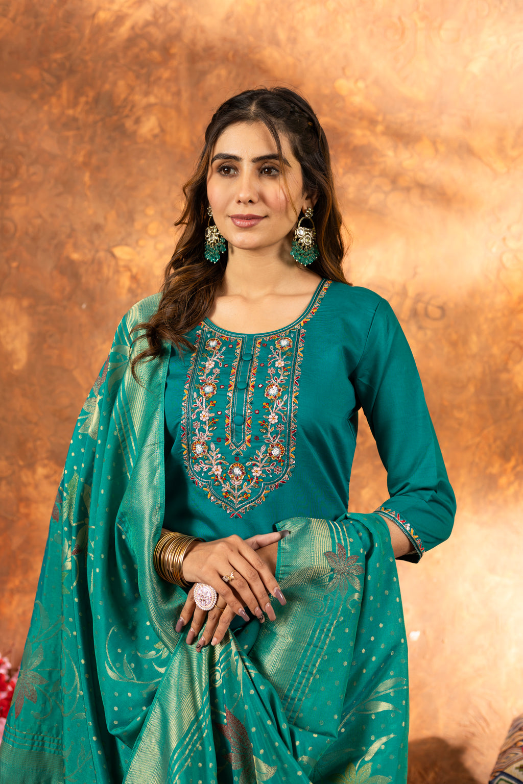 Women’s Premium Marina Silk Ethnic Suit Set