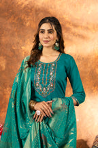 Women’s Premium Marina Silk Ethnic Suit Set