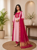 Very Beautiful Pure Mul Cotton Embroidery Suit Set