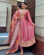 Mehfil Magic Silk Anarkali Suit Set