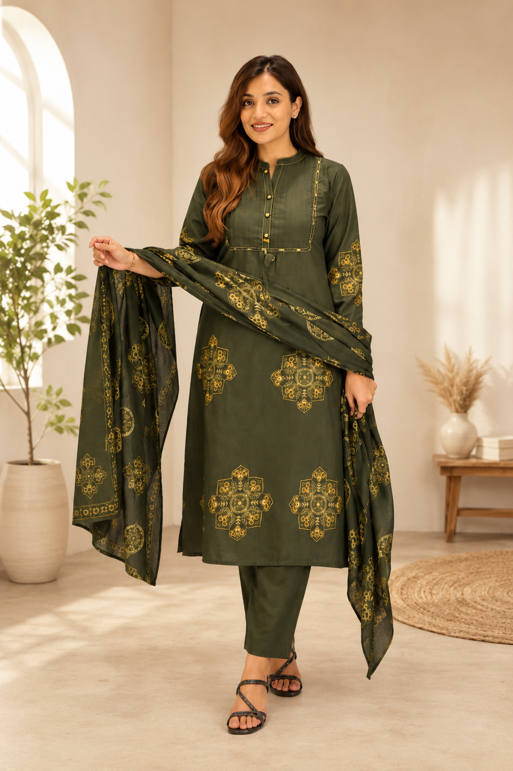 Very Attractive Premium Jaipuri Soft Cotton 3 Psc Set