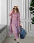 Elegant Mauve Viscose Rayon Straight Kurta Pant Set with Printed Dupatta
