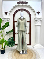 Luxury Seafoam Green Salsa Crushed Festive Co-Ord Set