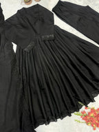 Very Beautiful Black Anarkali Suit Set with Dupatta