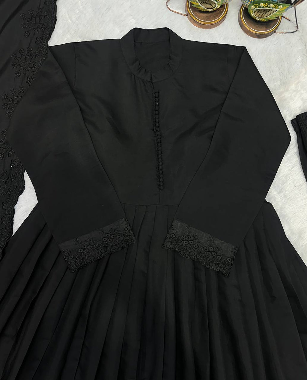 Very Beautiful Black Anarkali Suit Set with Dupatta