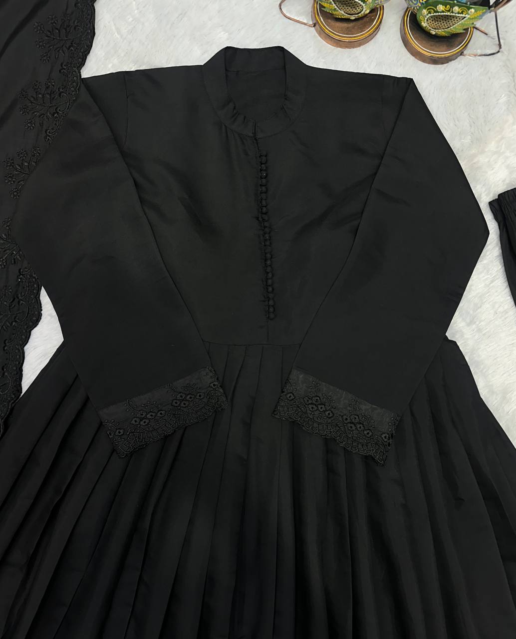 Very Beautiful Black Anarkali Suit Set with Dupatta