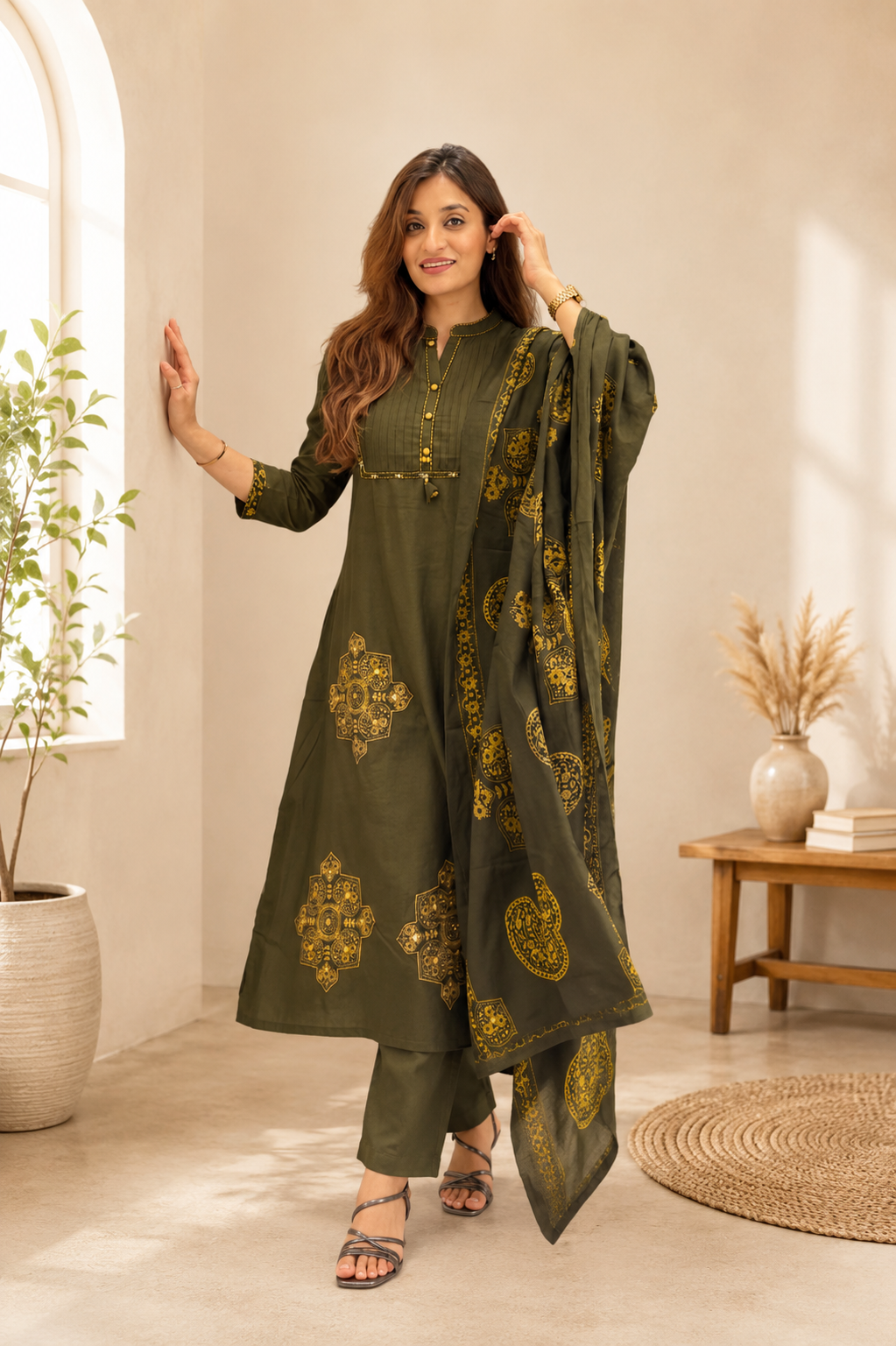 Very Attractive Premium Jaipuri Soft Cotton 3 Psc Set