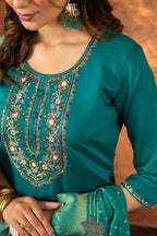 Women’s Premium Marina Silk Ethnic Suit Set