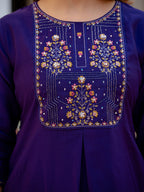 Designer Embroidered Mango Silk Suit Set for Women