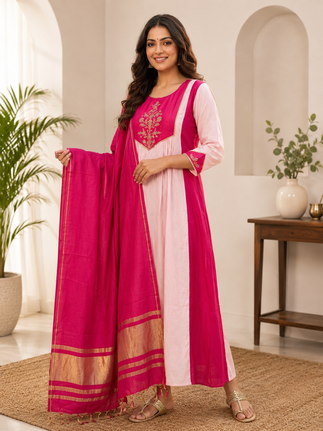 Very Beautiful Pure Mul Cotton Embroidery Suit Set