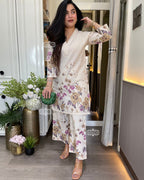 Very Attractive Pure Cotton Floral Printed Co-Ord Set