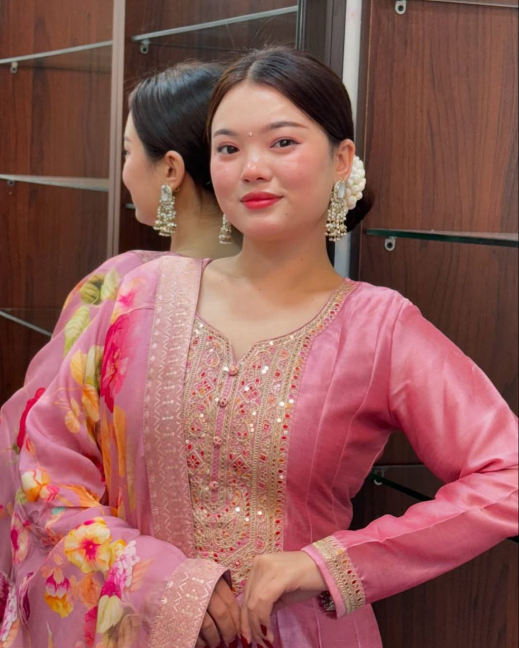 Mehfil Magic Silk Anarkali Suit Set