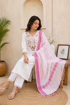 New Designer Premium Pure Khadi Cotton Embroidered Suit Set