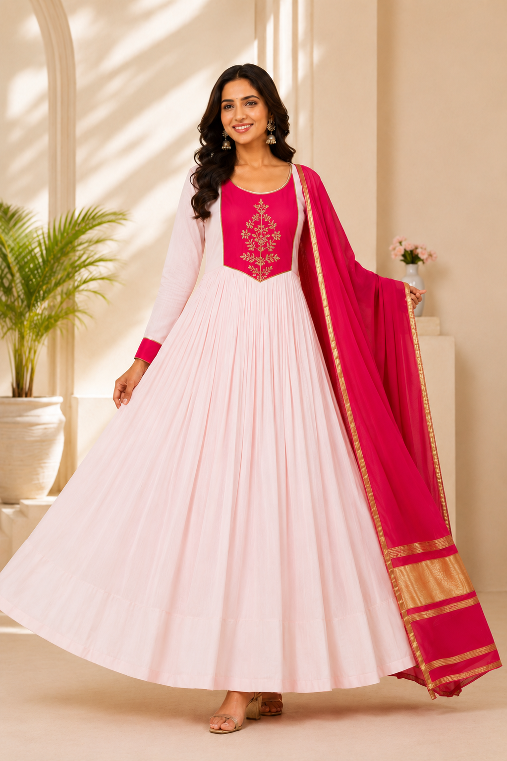 Very Beautiful Pure Mul Cotton Embroidery Suit Set