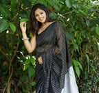 Gorgeous Black Color Banarasi Silk Saree With Weaving Work