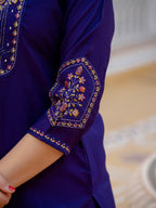 Designer Embroidered Mango Silk Suit Set for Women