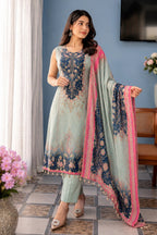 Elegant Floral Printed Muslin Ethnic Suit for Women