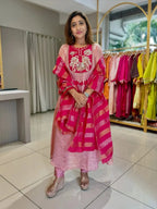 Festive Blush Pink Royale Embroidered Suit Set