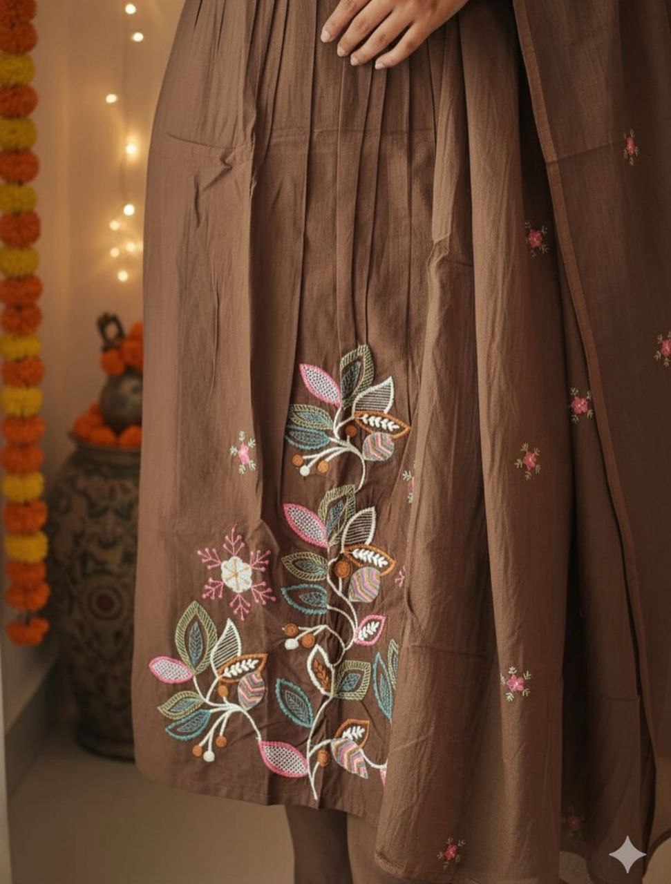 VERY AESTHETIC PURE MUL COTTON EMBROIDERY SUIT SET