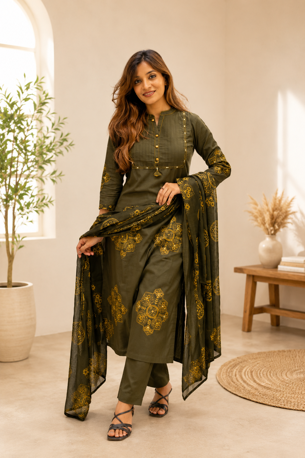 Very Attractive Premium Jaipuri Soft Cotton 3 Psc Set