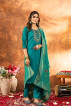 Women’s Premium Marina Silk Ethnic Suit Set