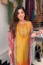 New Designer Pure Banana Silk Kaftan Set with Pants
