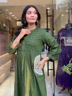 VERY GRACEFUL PURE MUL COTTON EMBROIDERY SUIT SET