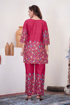 Beautiful Pink Designer Pure Cotton Co-ord Set