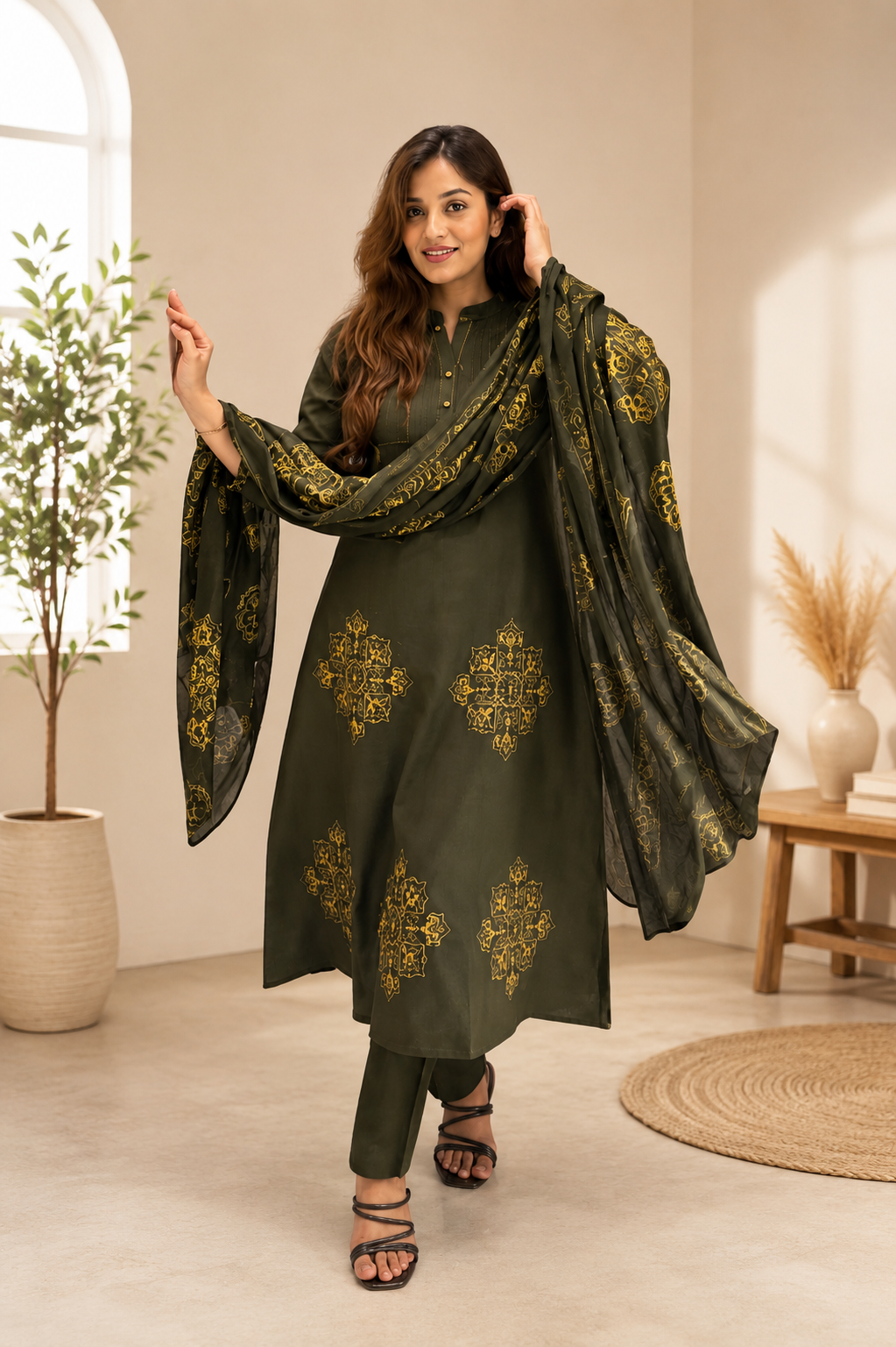 Very Attractive Premium Jaipuri Soft Cotton 3 Psc Set