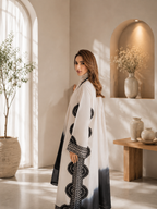 Ivory Biscuit Slub Monochrome Threadwork Kurta Set