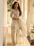 Noor-e-Ivory Vichitra Silk Festive Suit Set