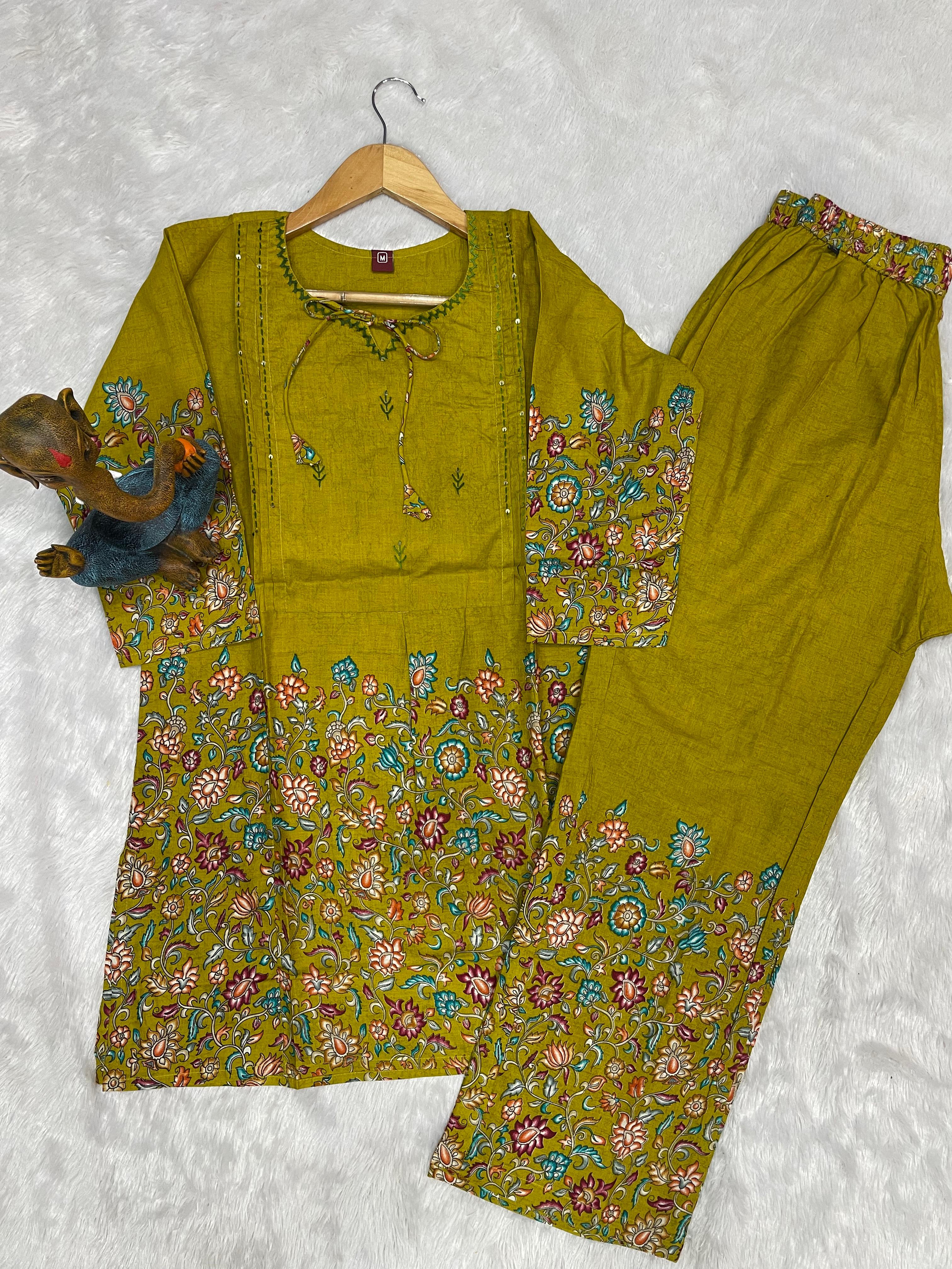 Premium Designer Pure Cotton Co-ord Set